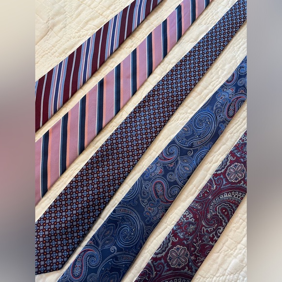Jos. A Bank 100% Silk Tie Lot of 5 - Picture 5 of 9